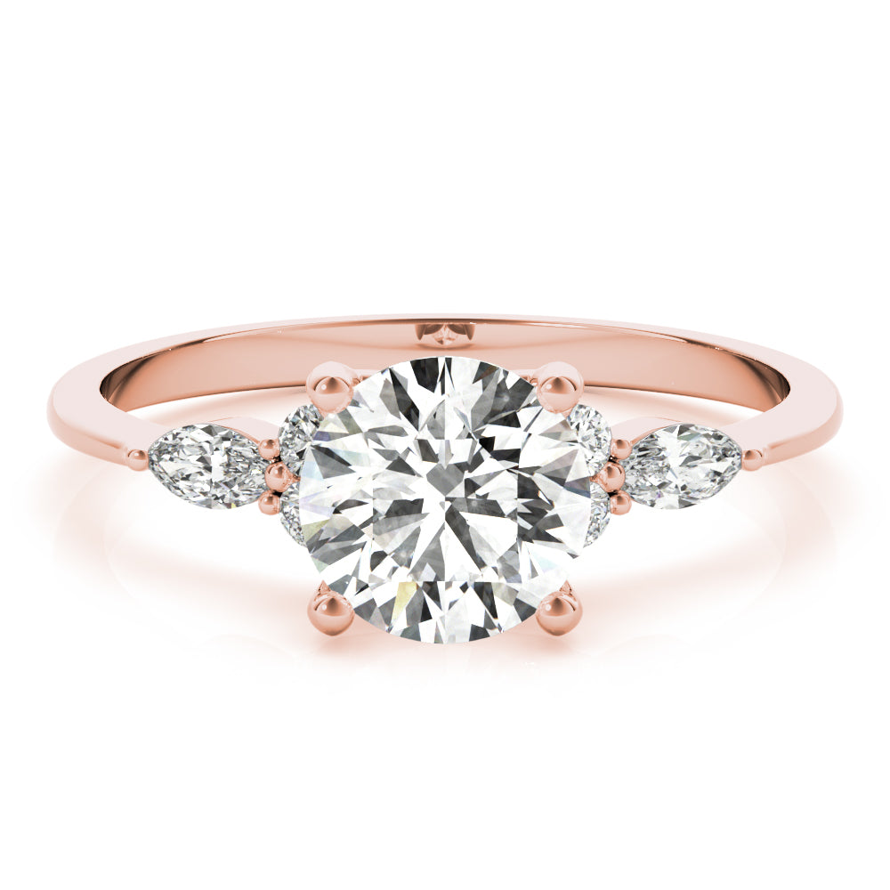 rose gold | shape: round