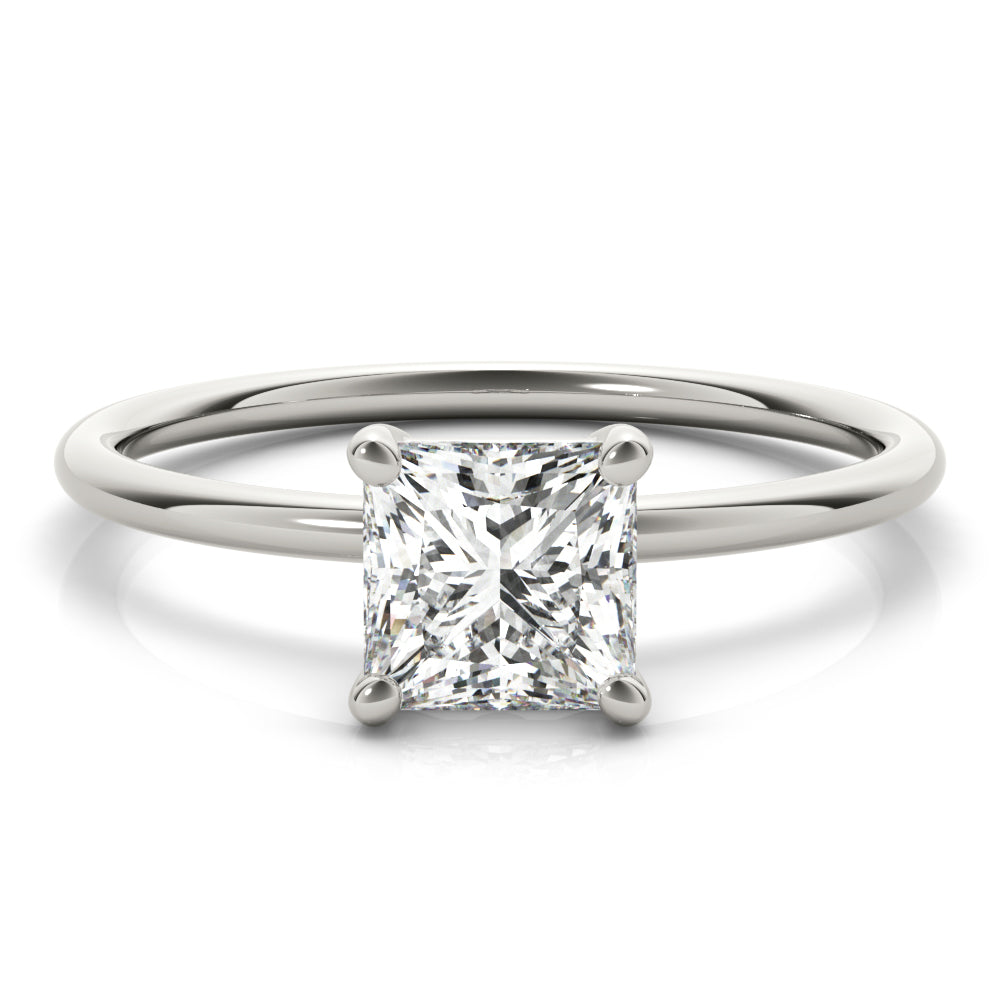 white gold, platinum | shape: princess