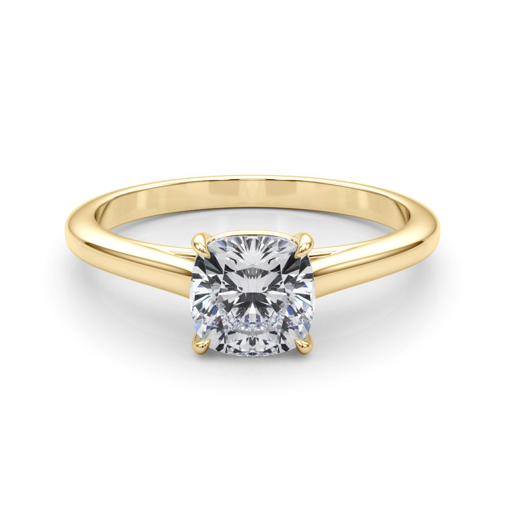 yellow gold | shape: cushion