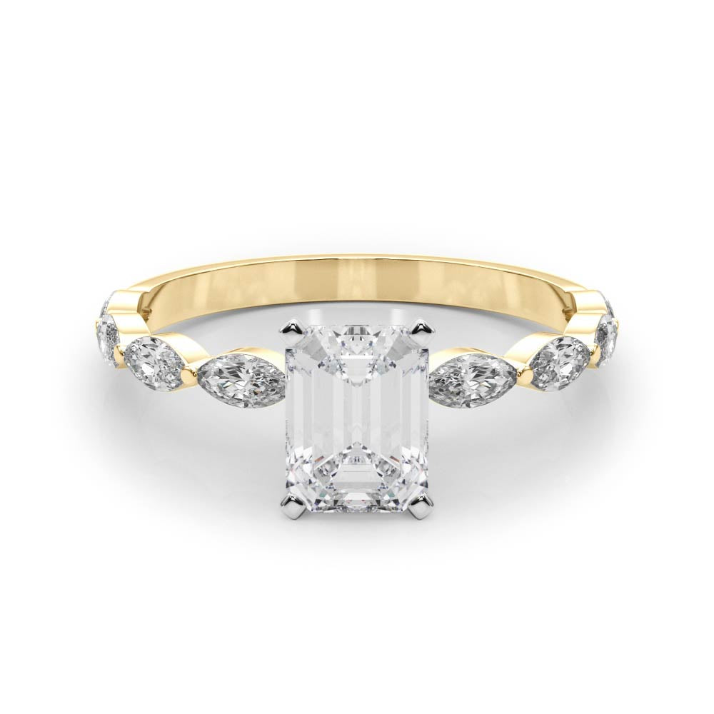 yellow gold | shape: emerald