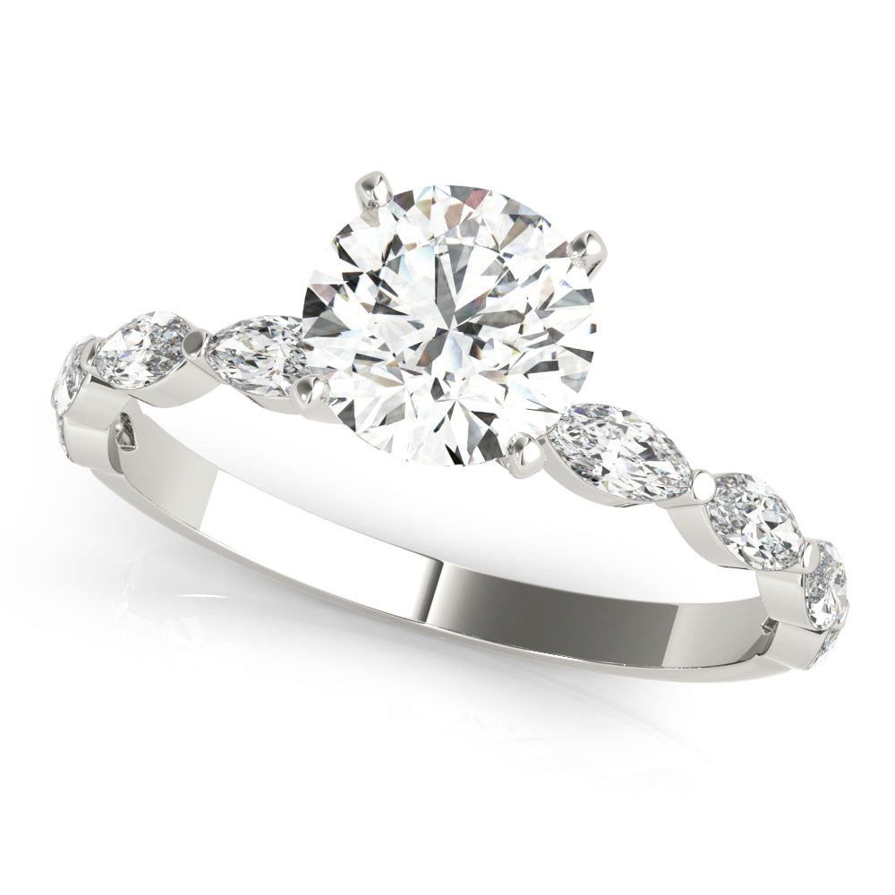 white gold, platinum | shape: round