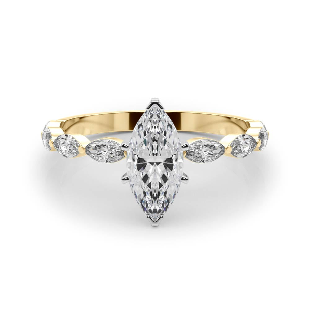 yellow gold | shape: marquise