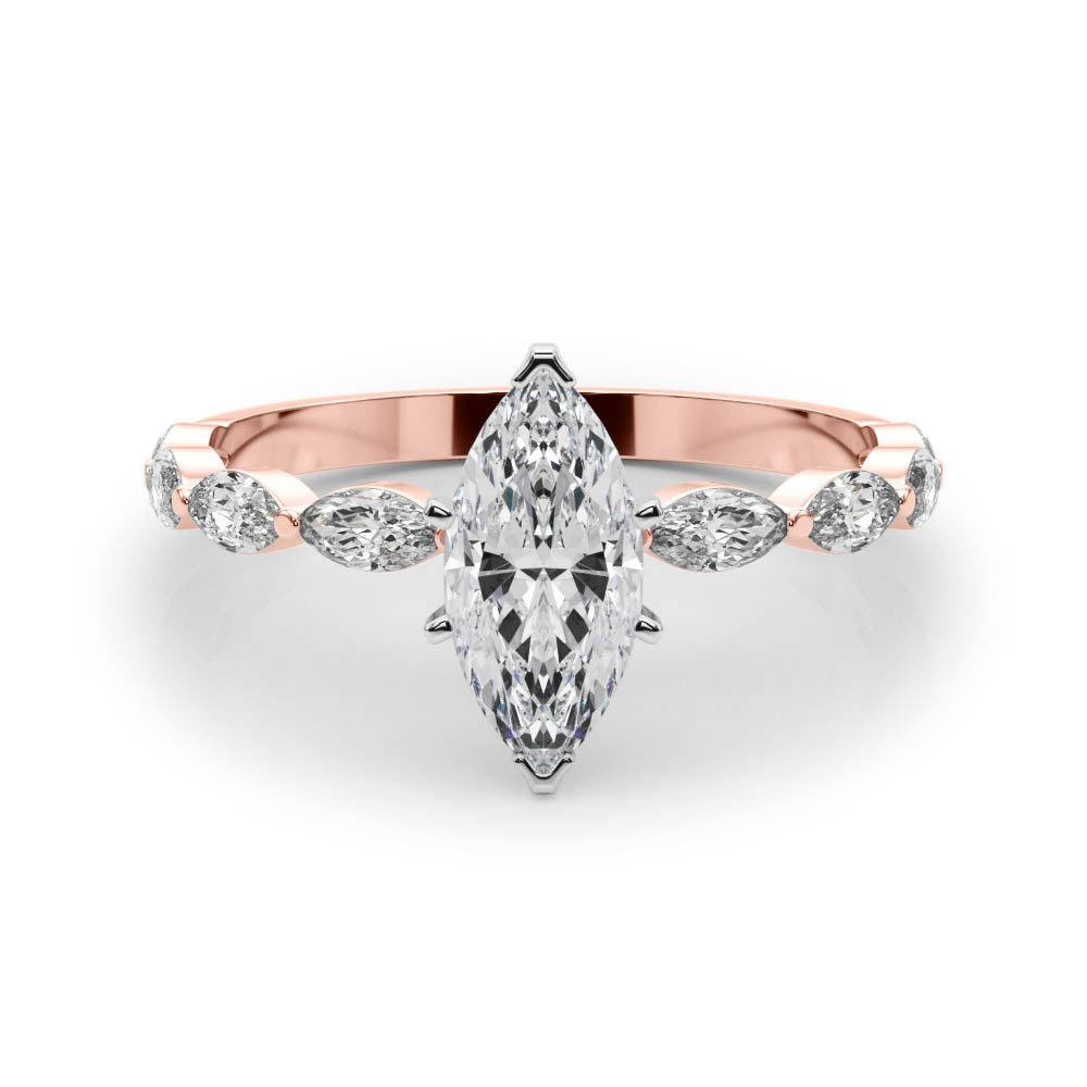 rose gold | shape: marquise