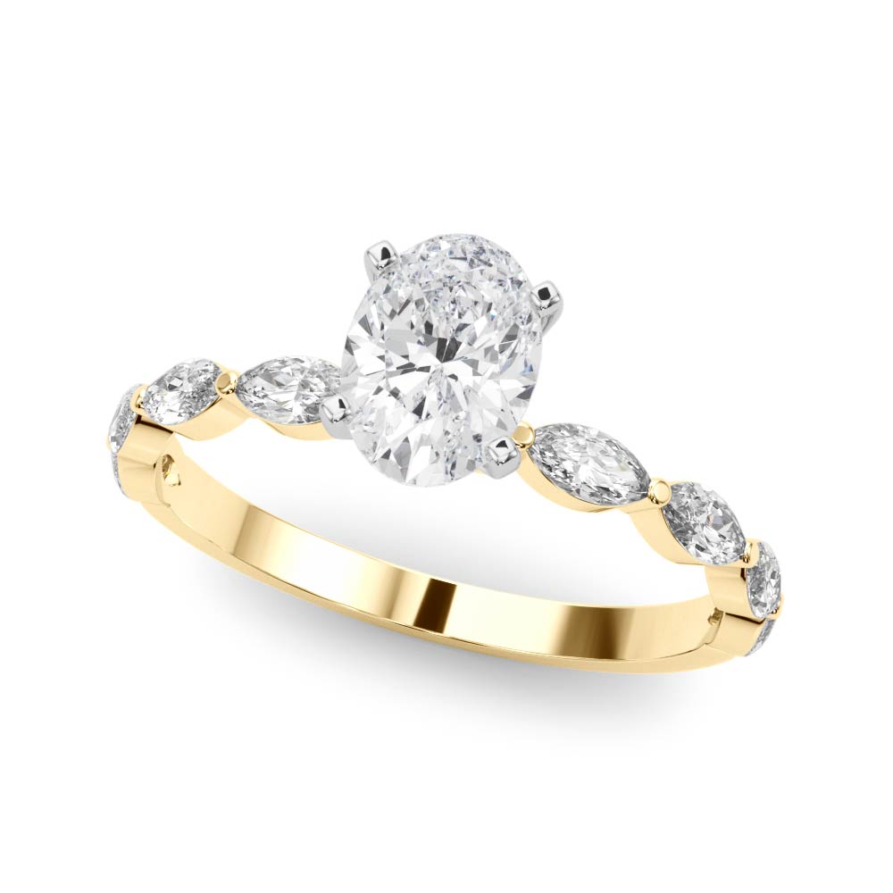yellow gold | shape: oval