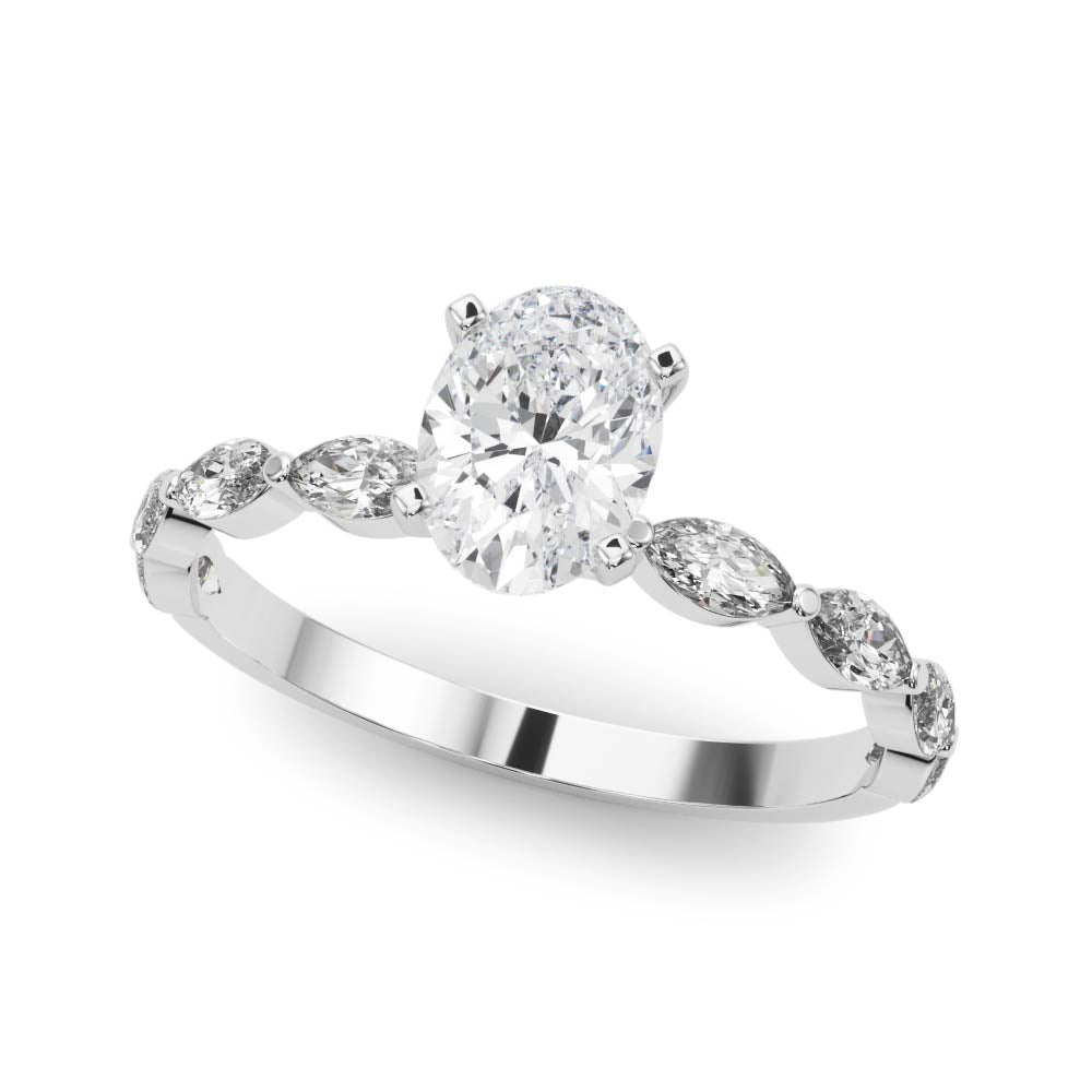 white gold, platinum | shape: oval