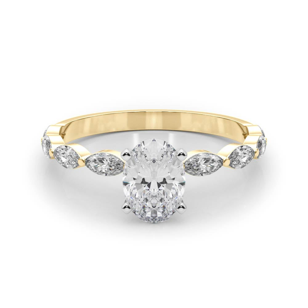 yellow gold | shape: oval
