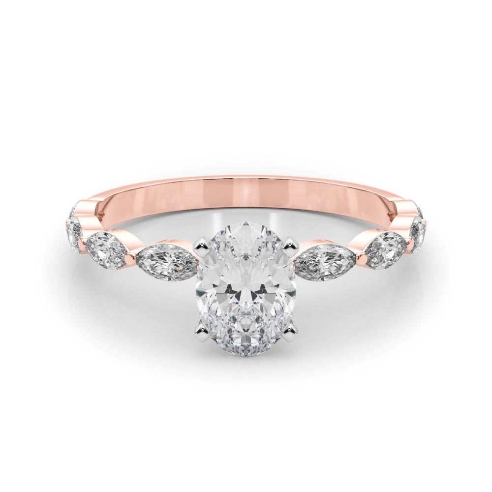 rose gold | shape: oval