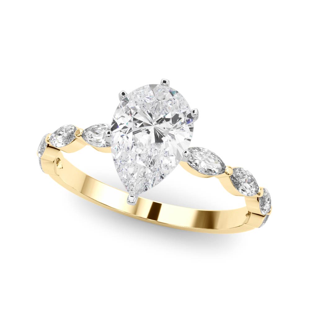 yellow gold | shape: pear