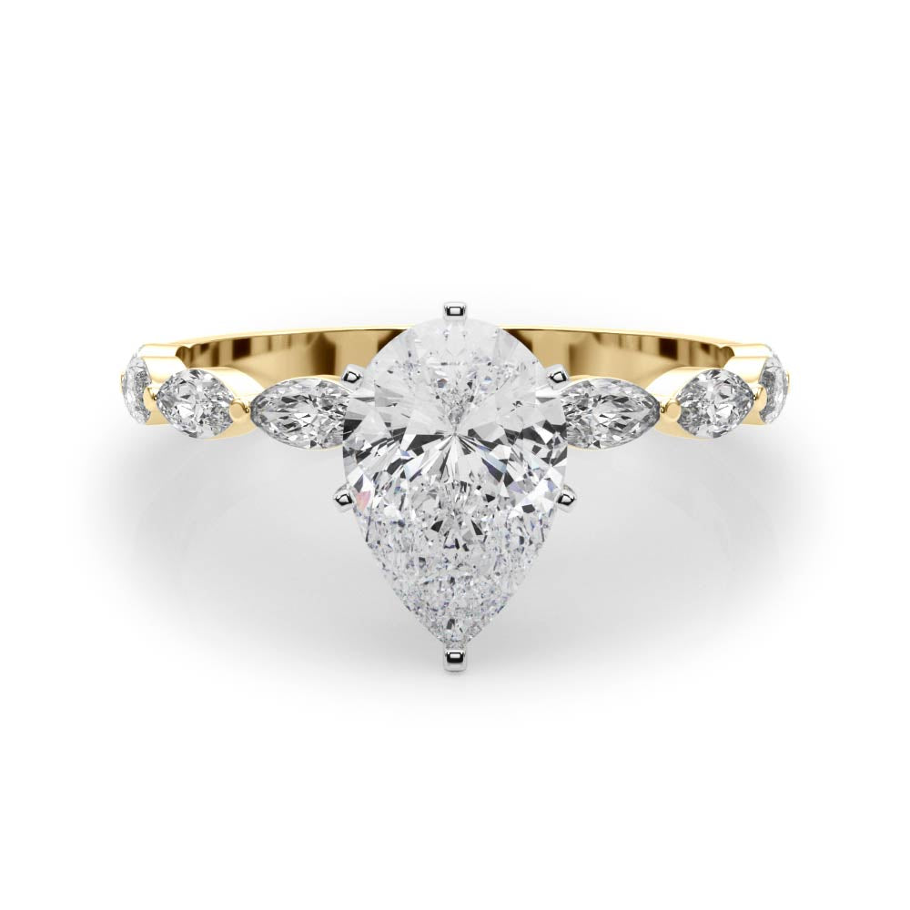 yellow gold | shape: pear