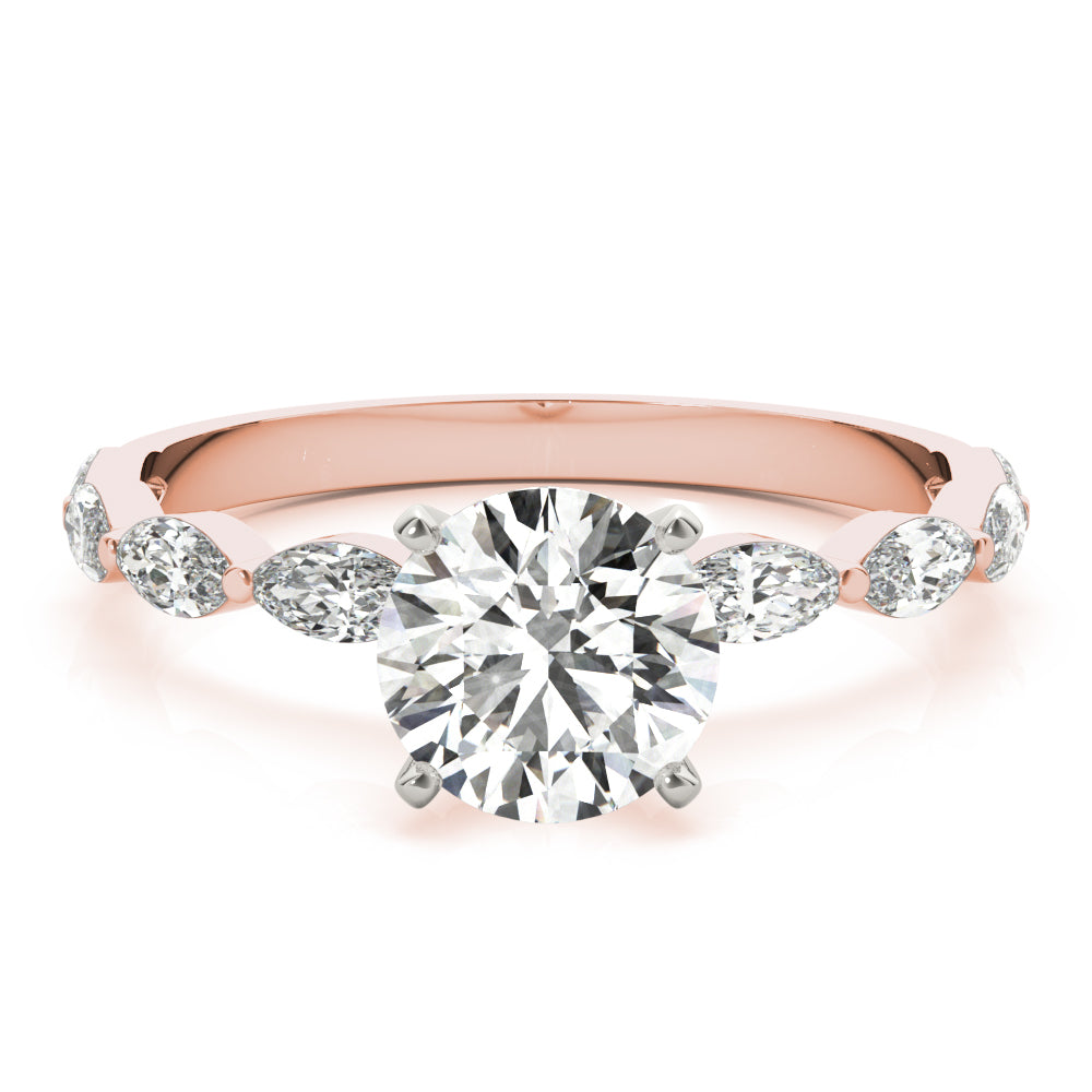 rose gold | shape: round