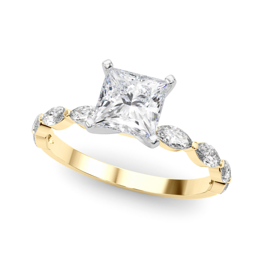 yellow gold | shape: princess