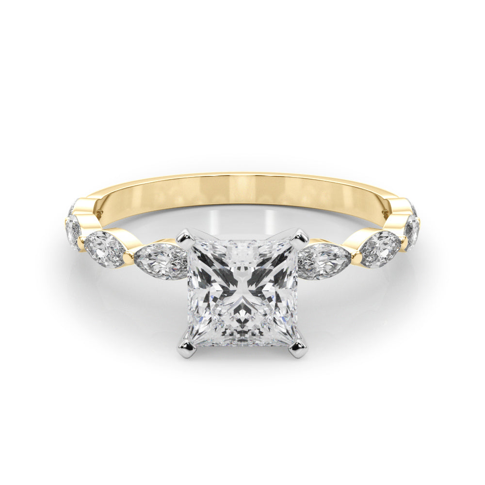 yellow gold | shape: princess