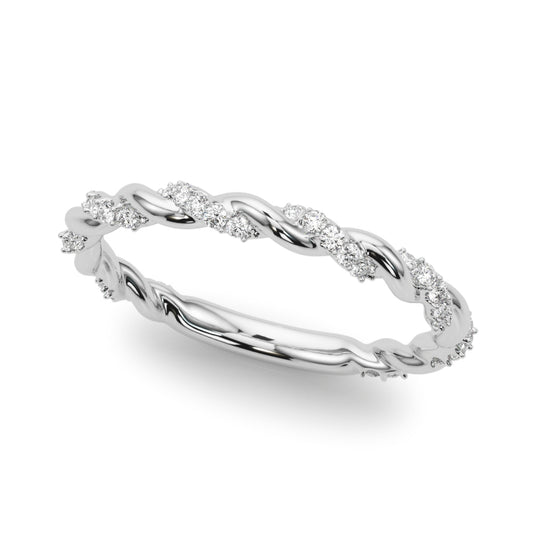 Twisting Round Diamond Wedding Band