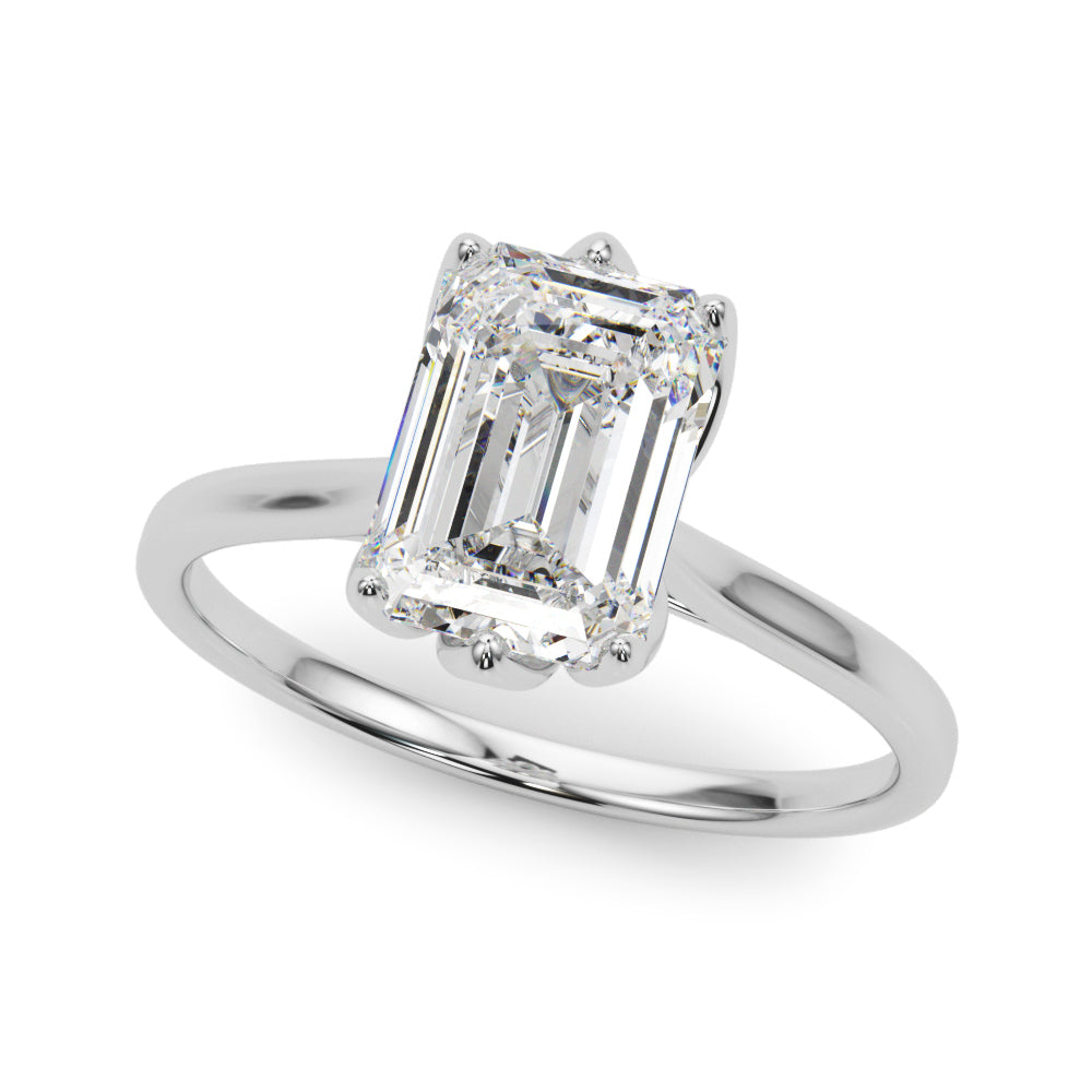 white gold, platinum | shape: emerald