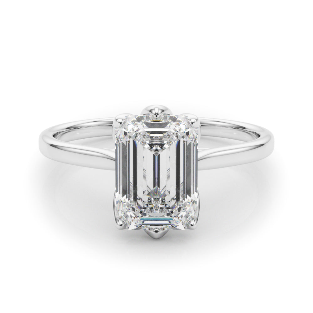 white gold, platinum | shape: emerald