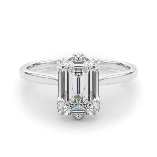 white gold, platinum | shape: emerald