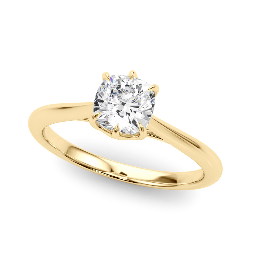 yellow gold | shape: cushion