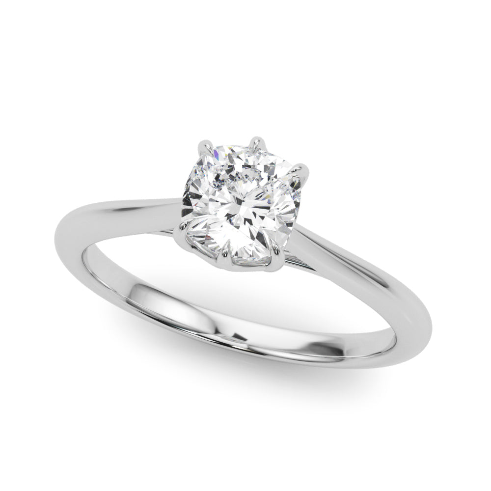 white gold, platinum | shape: cushion