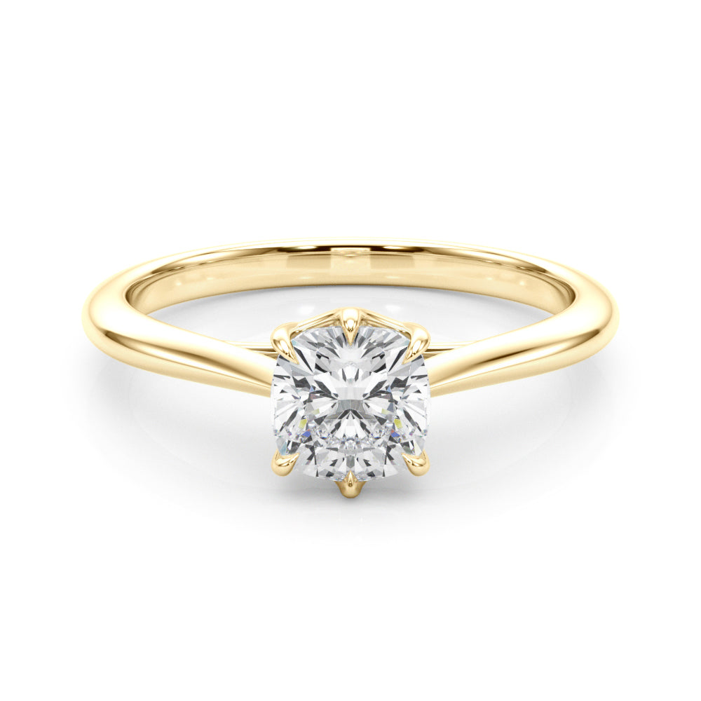 yellow gold | shape: cushion
