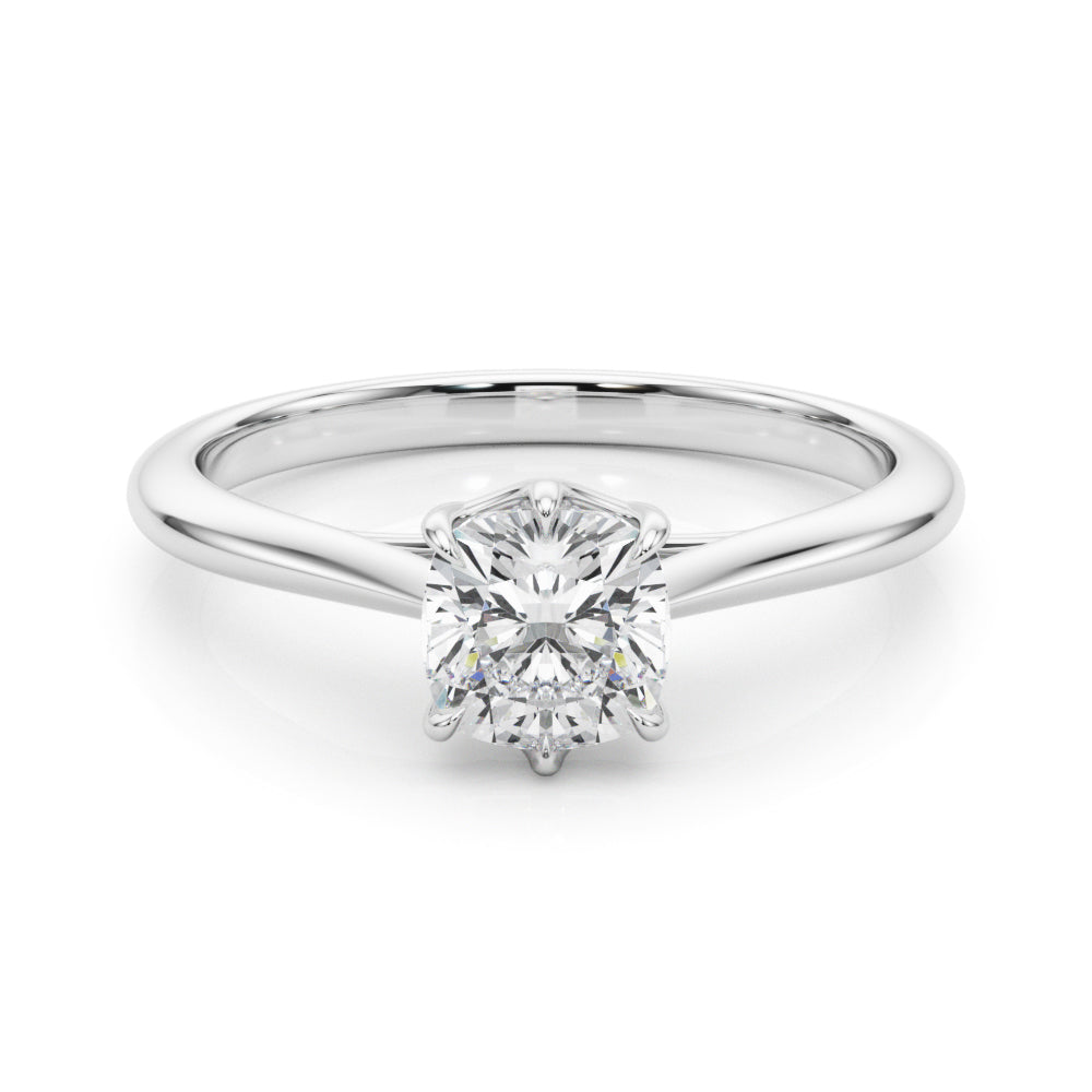 white gold, platinum | shape: cushion