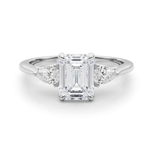 white gold, platinum | shape: emerald