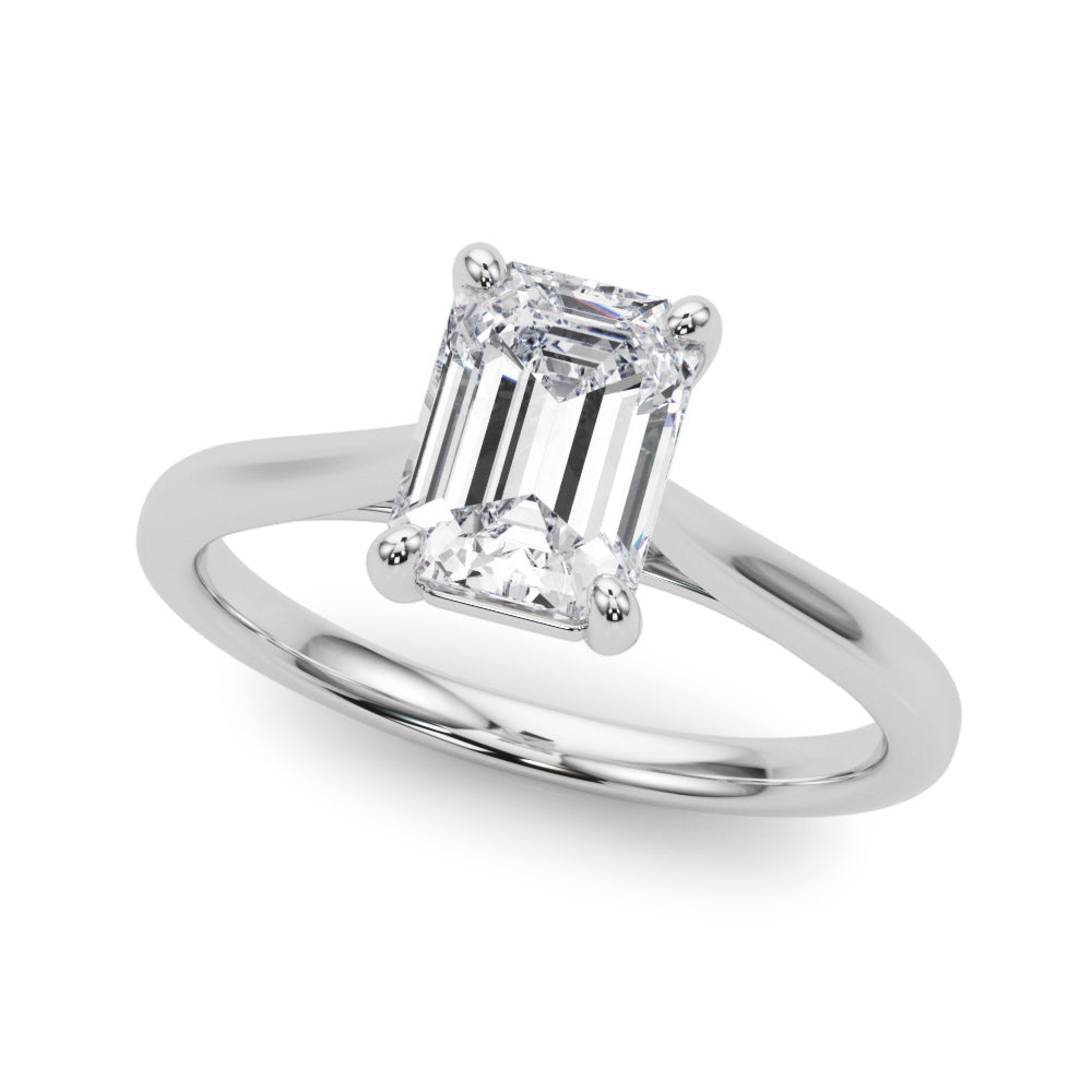 white gold, platinum | shape: emerald