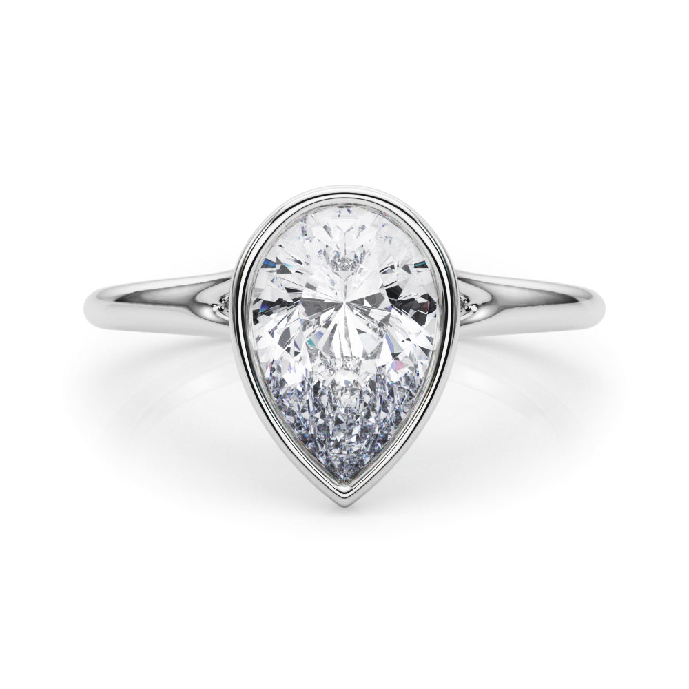 white gold, platinum | shape: pear