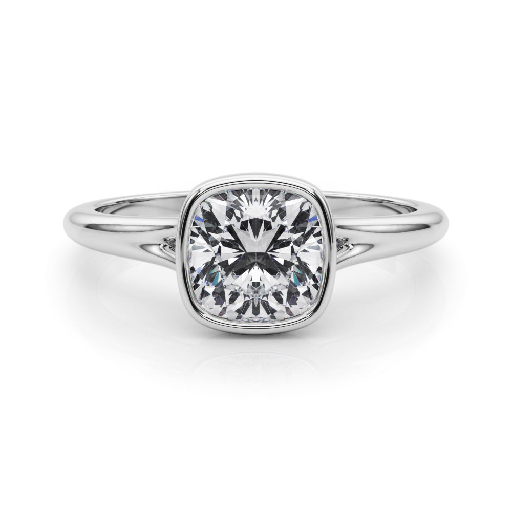white gold, platinum | shape: cushion