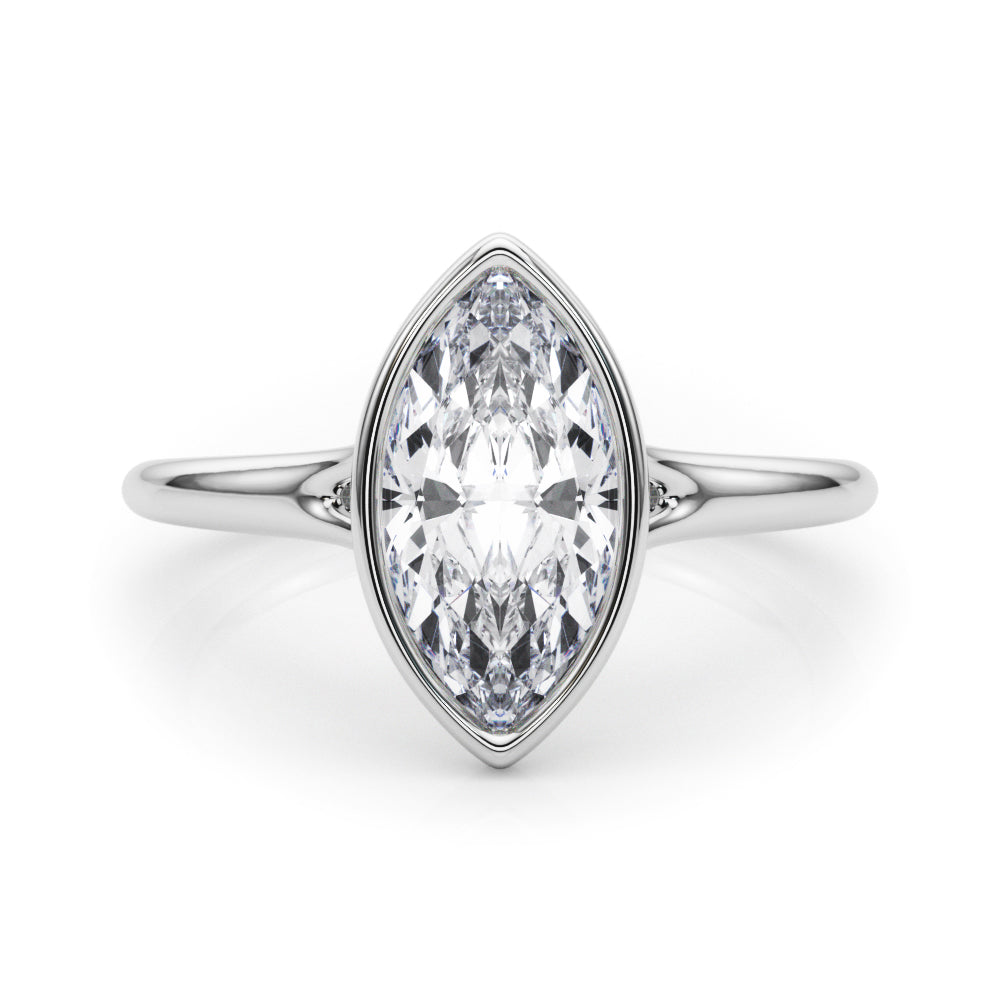 white gold, platinum | shape: marquise