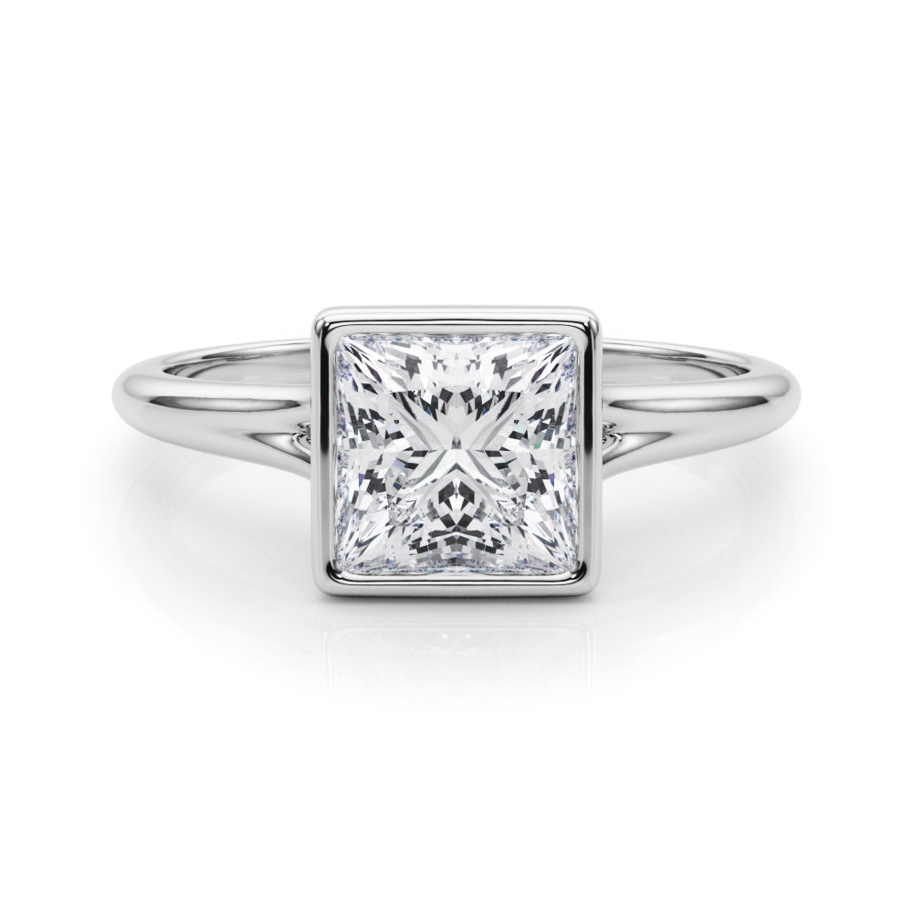 white gold, platinum | shape: princess