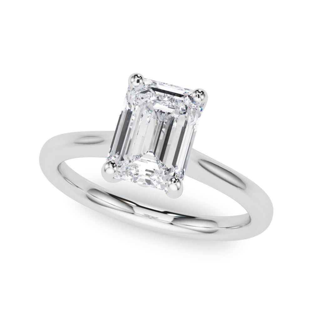 white gold, platinum | shape: emerald