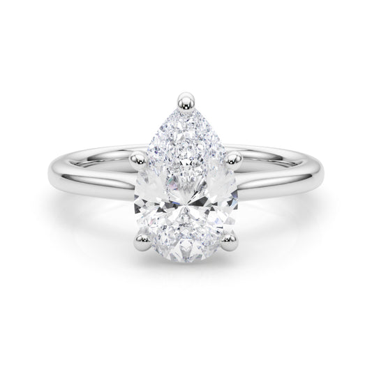 white gold, platinum | shape: pear