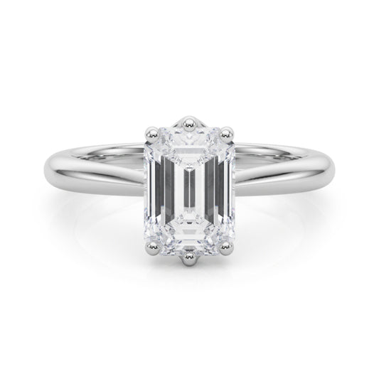white gold, platinum | shape: emerald