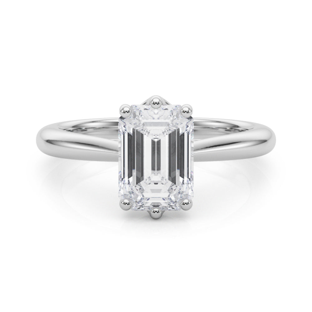 white gold, platinum | shape: emerald