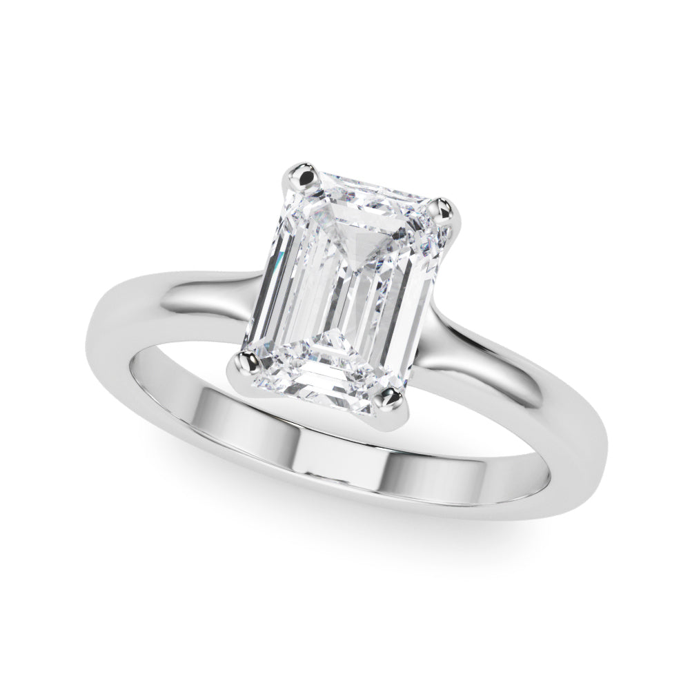 white gold, platinum | shape: emerald