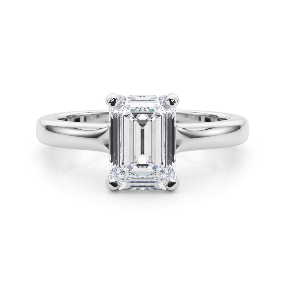 white gold, platinum | shape: emerald