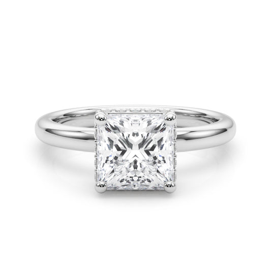 white gold, platinum | shape: princess