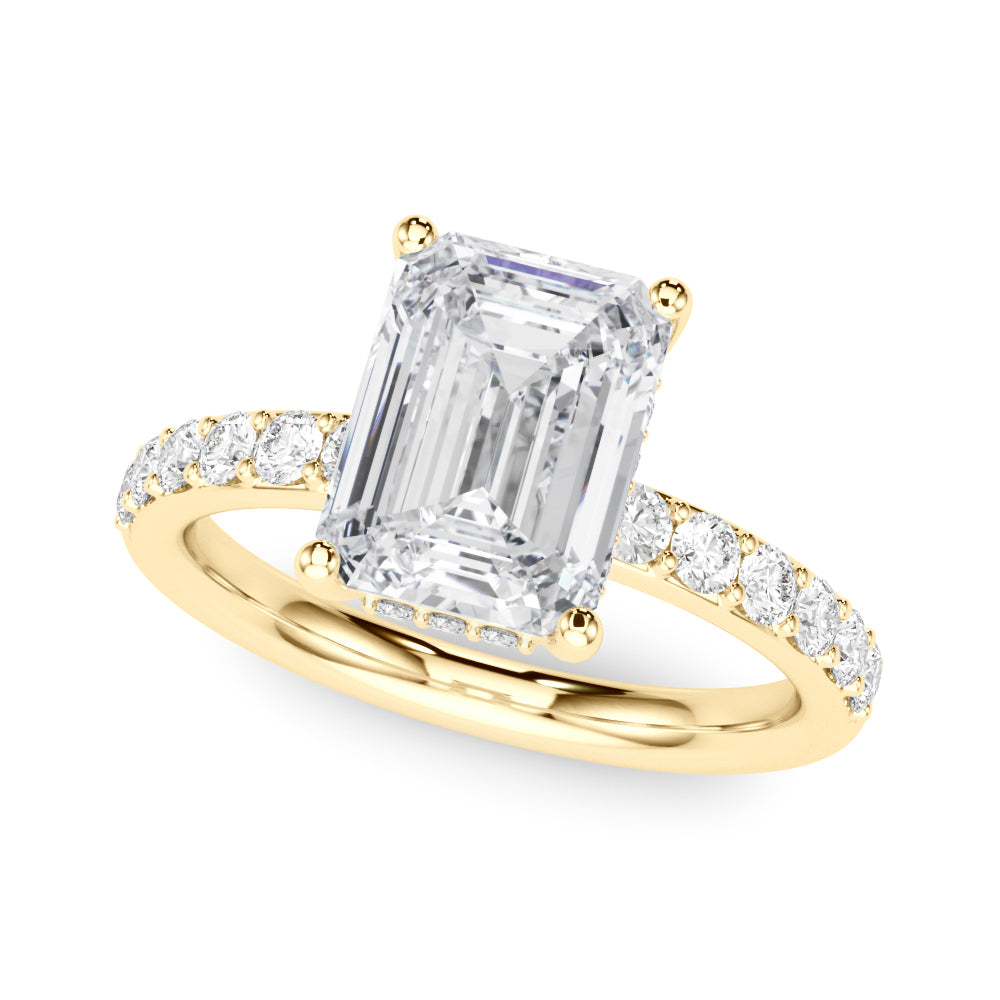 yellow gold | shape: emerald