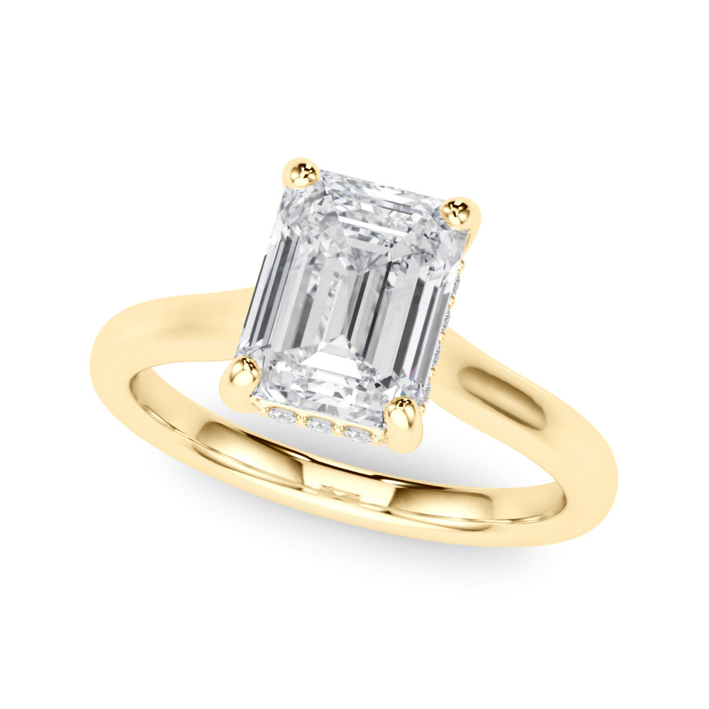 yellow gold | shape: emerald