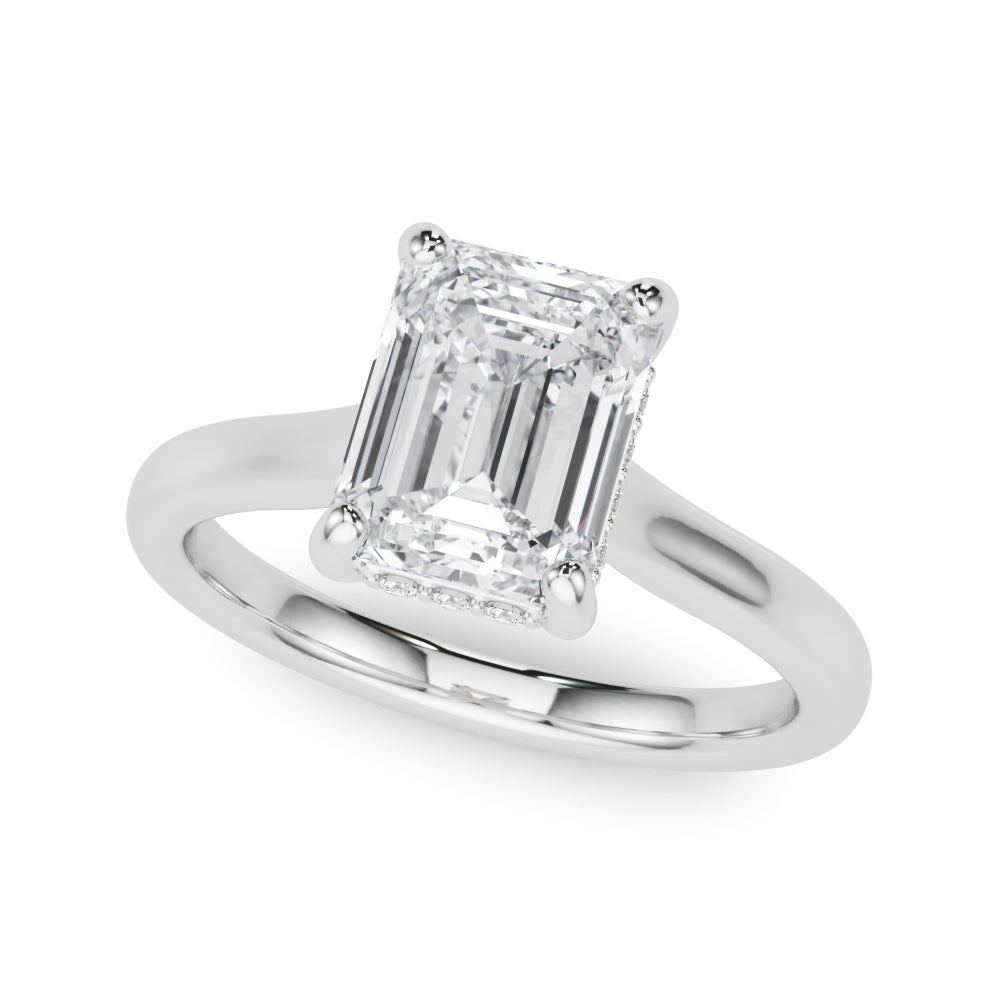 white gold, platinum | shape: emerald