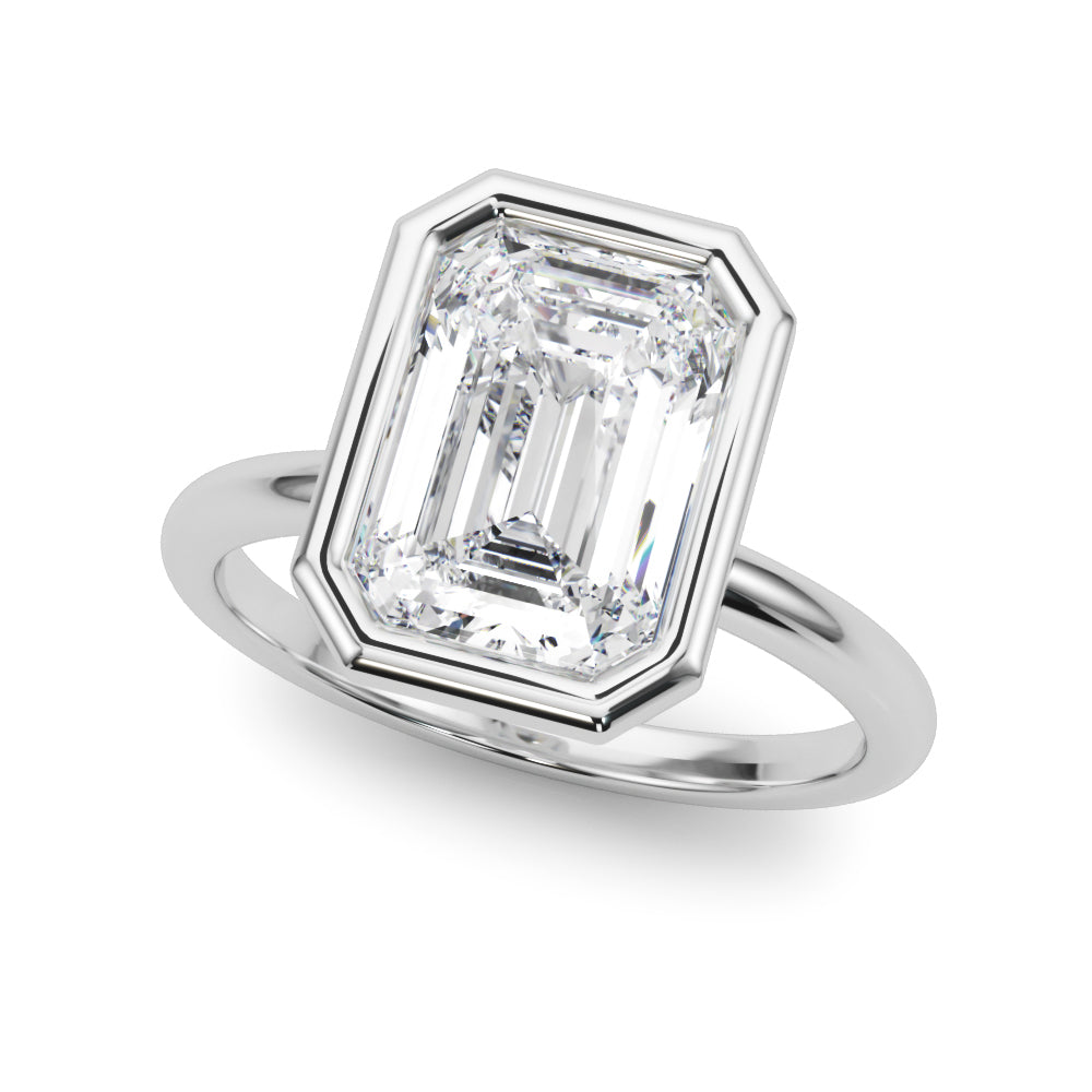 white gold, platinum | shape: emerald