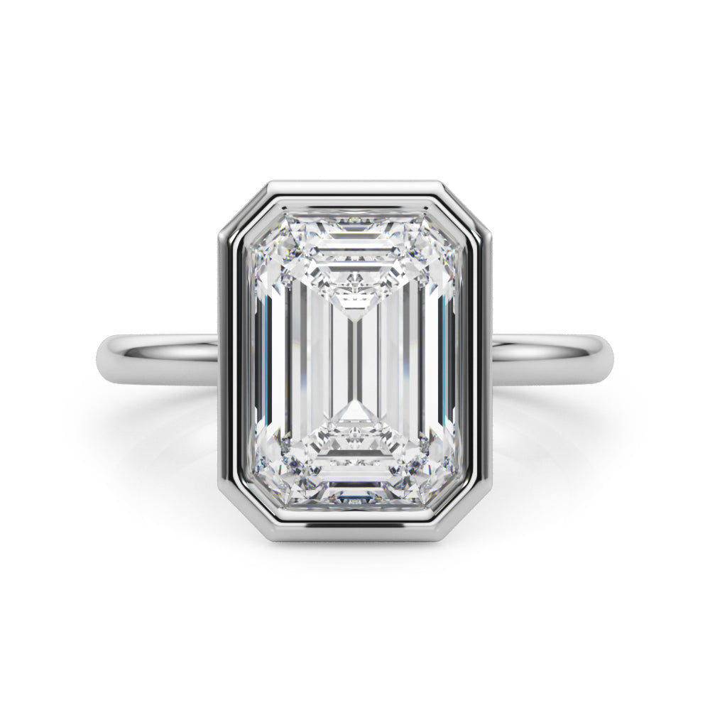 white gold, platinum | shape: emerald