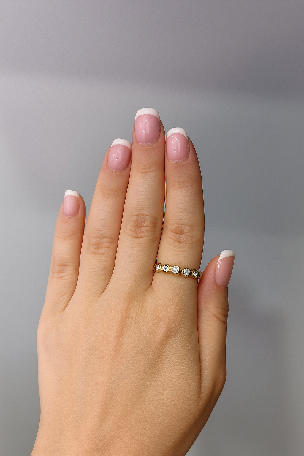 Timeless 14K Gold Diamond Ball Eternity Ring