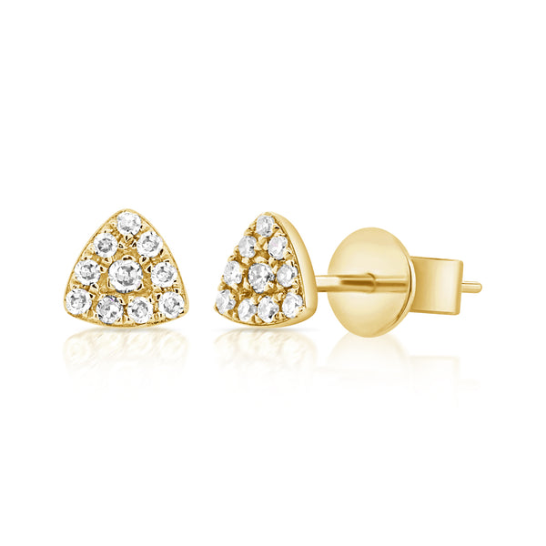 OKGs Collection Triangle Pave Stud Natural Diamond Earrings