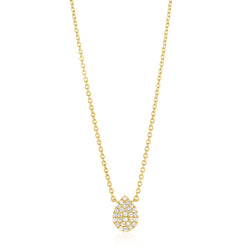 14K Gold Pear-Shaped Diamond Pendant Necklace – 0.09 Carats