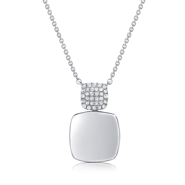 Elegant 14K Gold Pendant Necklace with Diamond Accents