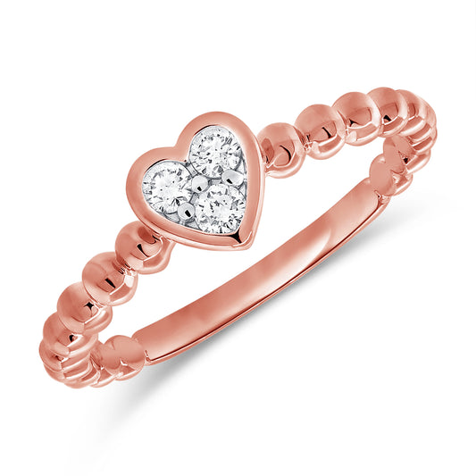 0.17CT Diamond Heart Ring