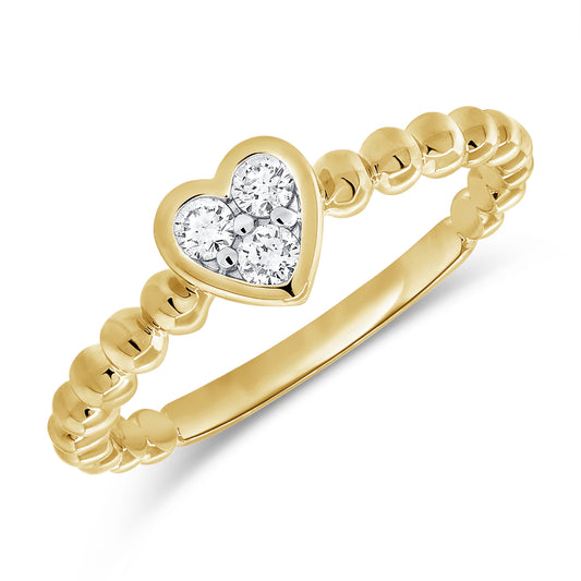 0.17CT Diamond Heart Ring