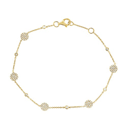 Diamond Circle Chain Bracelet made in 14K Gold