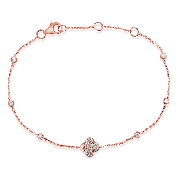 Single Diamond Clover Bracelet